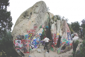Mythical Jim Morrison Cave Closed Over Doors-inspired Graffiti